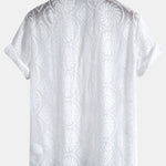 Embroidered Floral Cuban Shirt & Straight Leg Linen Pants