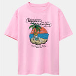 Skull Island Print Drop Shoulder Oversize T-Shirt