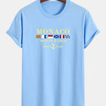 Regular Fit Monaco Slogan Print Cotton T-Shirt