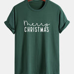 Regular Fit Christmas Print Cotton T-Shirt