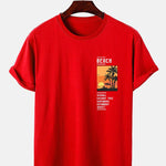 Beach Scenery Slogan Print T-Shirt