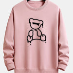 Line Bear Print Relax Fit Sweatshirt