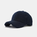 Solid Color Plush Warm Baseball Cap