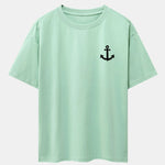 Anchor Print Drop Shoulder Oversize T-Shirt
