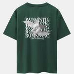 Romantic Doves Back Print Drop Shoulder Oversize T-Shirt