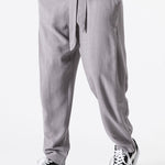 Detachable Belt Relax Fit Linen And Cotton Blend Harem Pants