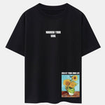 Sunflower Slogan Print Drop Shoulder Oversize T-Shirt