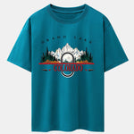 Colorado Mountain Print Drop Shoulder Oversize T-Shirt