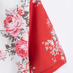 Two Tone Rose Print Button Up Shirt & Swim Shorts