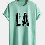 Regular Fit Los Angeles Print Cotton T-Shirt
