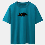 Not Today Black Cat Print Drop Shoulder Oversize T-Shirt