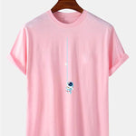 Astronaut On A String Print T-Shirt