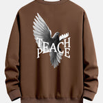 Peace Dove Back Print Relax Fit Sweatshirt