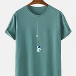 Astronaut On A String Print T-Shirt