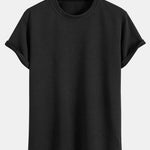 Short Sleeve Stripe Jacquard Arc Hem T-Shirt & Shorts