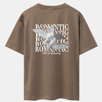 Romantic Doves Back Print Drop Shoulder Oversize T-Shirt