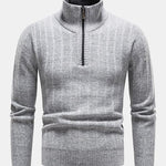 Textured Quarter Zip Sweater