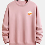 Boo Ghost Print Relax Fit Sweatshirt