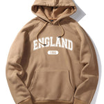 England Letter Print Hoodie