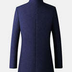 Funnel Neck Woolen Overcoat