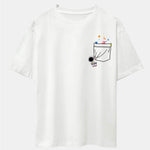 Pocket Planet Astronaut Print Drop Shoulder Oversize T-Shirt