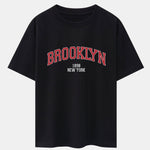 Brooklyn Print Drop Shoulder Oversize T-Shirt