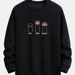 Cat Claws Print Relax Fit Sweatshirt