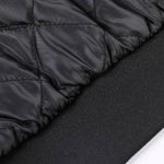 Quilted Lined Funnel Neck Bomber Jacket