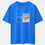 Create Adam Print Drop Shoulder Oversize T-Shirt