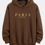 Paris Slogan Print Relax Fit Hoodie