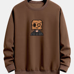 Cardboard Boy Print Relax Fit Sweatshirt