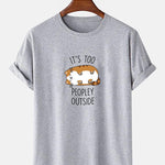 Sleepy Cat Print T-Shirt