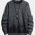 Mountain Graphic Print Crew Neck Sweatshirt