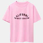California Print Heavy Weight Drop Shoulder Oversize T-Shirt