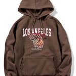 Los Angeles Basketball Print Hoodie