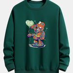 Colorful Tattered Bear Relax Fit Sweatshirt