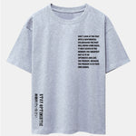 Slogan Print Drop Shoulder Oversize T-Shirt