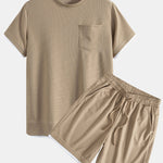 2 In 1 Waffle T-Shirt & Shorts