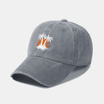 Coconut tree sunset pattern classic retro washed cotton casual baseball cap