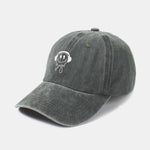 Smiling Face Pttern Versatile Casual Washed Cotton Baseball Cap