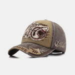 Hip Hop Shark Embroidery Pattern Denim Baseball Cap
