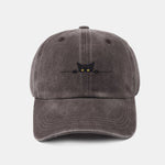 Black Cat Pattern Classic Retro Washed Distressed Cotton Baseball Cap