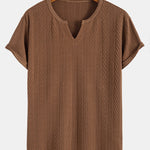 Muscle Fit Geometric Jacquard Notch T-Shirt