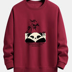 Bamboo Panda Print Relax Fit Sweatshirt