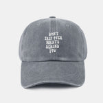 Personalized Slogan Classic Retro Washed Cotton Baseball Cap