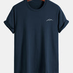 Regular Fit Mountains Print Cotton T-Shirt