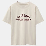California Print Heavy Weight Drop Shoulder Oversize T-Shirt