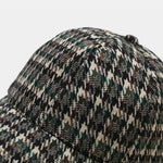 British Style Vintage Houndstooth Baseball Cap