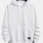 Relax Fit Geometric Jacquard Hoodie
