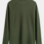 3 Pieces Long Sleeve Arc Hem Waffle Henley Shirt